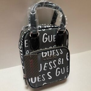 Olive Mini Bag Unisex Small tote GUESS Logo Print Nylon Crossbody Olive Green